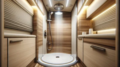 シャワー付きキャンピングカーの選び方｜温水設備と水タンク