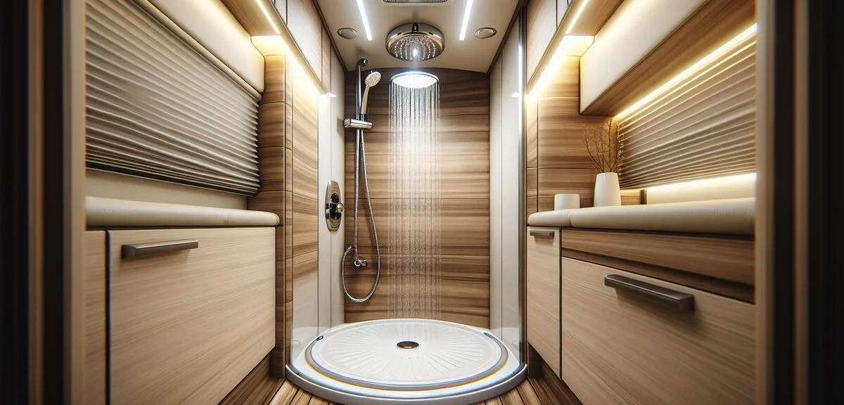 シャワー付きキャンピングカーの選び方｜温水設備と水タンク