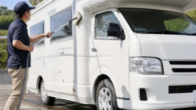 キャンピングカーの洗車方法｜洗車機・洗車場の選び方